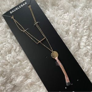 🆕 Blush gold necklace, with tassel, from Bauble Bar